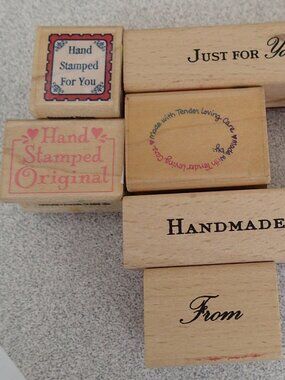 Just for You, Handmade by, etc. Stampers set of 7